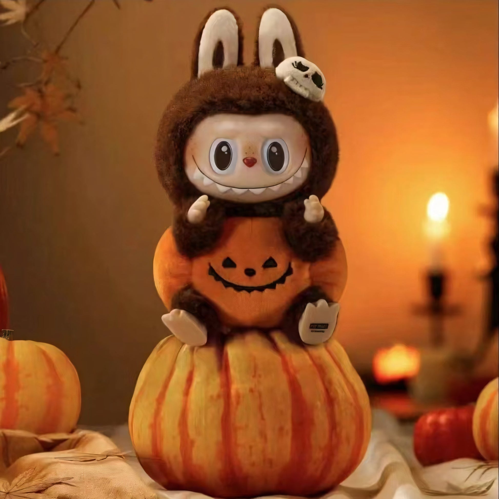 Happy Halloween Party series-sitting pumpkin vinyl plush pendant