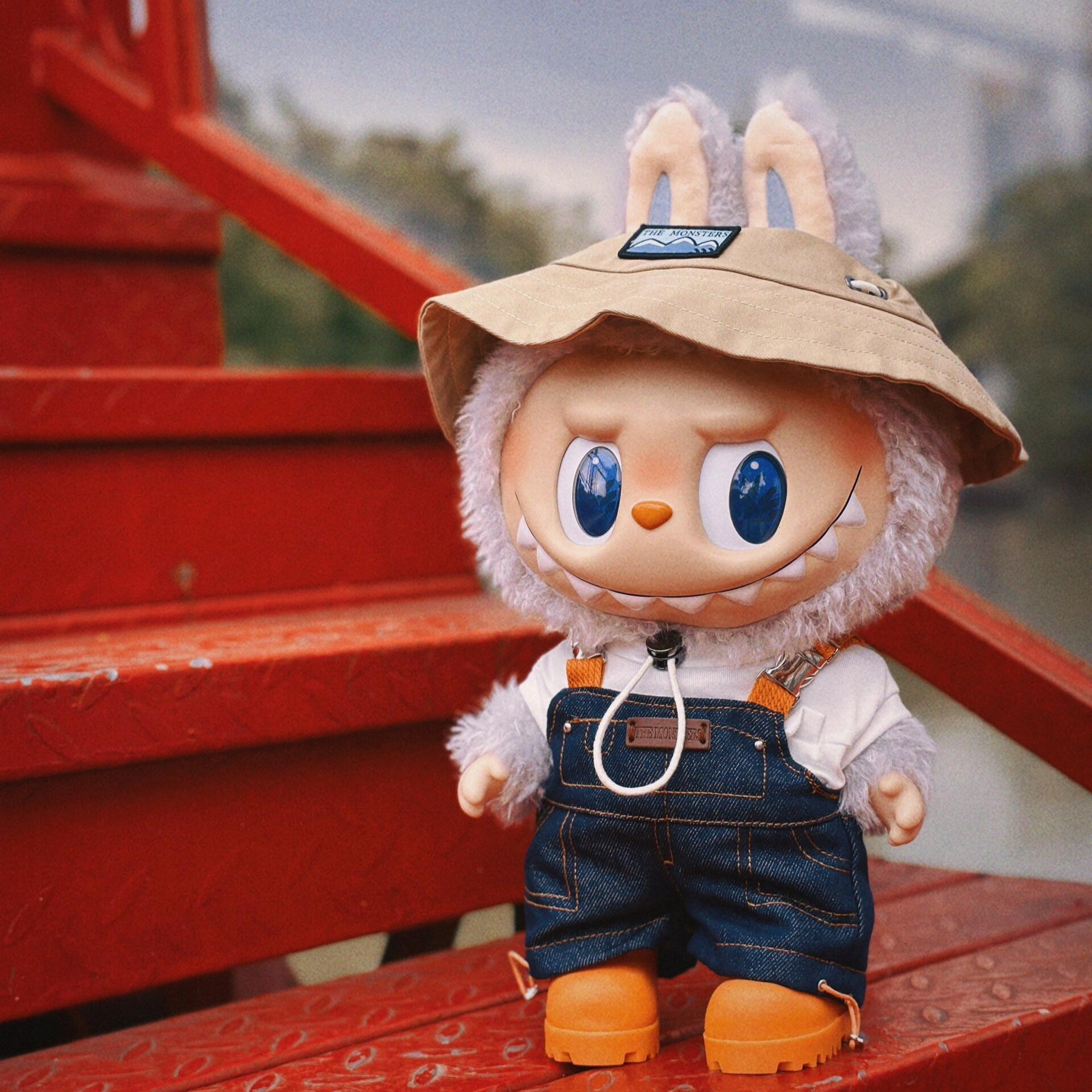 Labubu Fall in wild plush doll with key chain